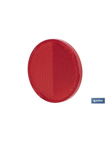 CATADIÓPTRICO REDONDO ROJO Ø 60 MM ADHESIVO