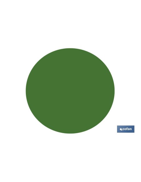 CIRCULO ADHESIVO VERDE 150 mm PARA CRISTAL