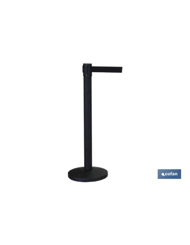 POSTE DE CINTA EXTENSIBLE NEGRA 2100 mm