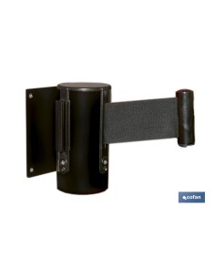 SOPORTE PARED CINTA EXTENSIBLE NEGRA 2100 MM Y ANCLAJES