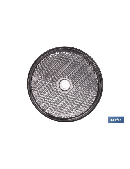 CATADIÓPTRICO REDONDO BLANCO Ø60 MM CON AGUJERO SIN TORNILLO