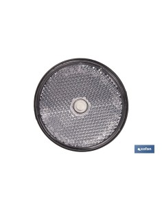 CATADIÓPTRICO REDONDO BLANCO Ø60 MM CON AGUJERO SIN TORNILLO CON ADHESIVO 2