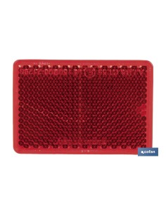 CATADIÓPTRICO RECTANGULAR ROJO 56 X 39 MM CON ADHESIVO 2
