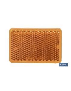 CATADIÓPTRICO RECTANGULAR ÁMBAR 56 X 39 MM CON ADHESIVO 2