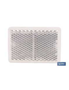 CATADIÓPTRICO RECTANGULAR BLANCO 56 X 39 MM CON ADHESIVO 2