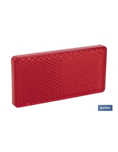 CATADIÓPTRICO RECTANGULAR ROJO 71 X 35 MM CON ADHESIVO
