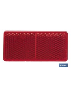CATADIÓPTRICO RECTANGULAR ROJO 71 X 35 MM CON ADHESIVO 2