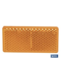 CATADIÓPTRICO RECTANGULAR ÁMBAR 71 X 35 MM CON ADHESIVO 2