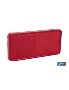 CATADIÓPTRICO RECTANGULAR ROJO 94 X 44 MM CON ADHESIVO