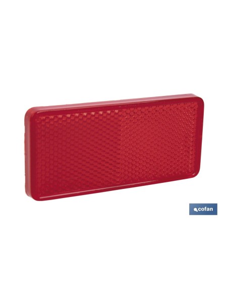 CATADIÓPTRICO RECTANGULAR ROJO 94 X 44 MM CON ADHESIVO