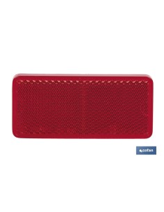 CATADIÓPTRICO RECTANGULAR ROJO 94 X 44 MM CON ADHESIVO 2