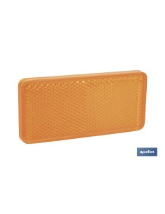 CATADIÓPTRICO RECTANGULAR ÁMBAR 94 X 44 MM CON ADHESIVO