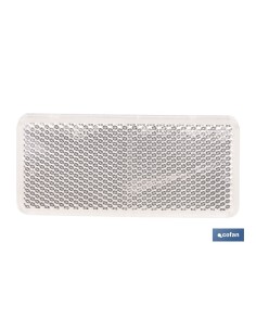 CATADIÓPTRICO RECTANGULAR BLANCO 94 X 44 MM CON ADHESIVO 2