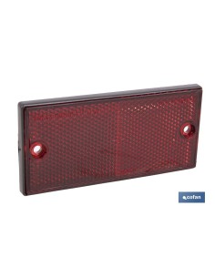 CATADIÓPTRICO RECTANGULAR ROJO 106 X 50 MM CON AGUJERO SIN TORNILLO