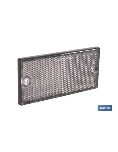 CATADIÓPTRICO RECTANGULAR BLANCO 106 X 50 MM CON AGUJERO SIN TORNILLO
