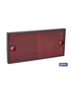 CATADIÓPTRICO RECTANGULAR ROJO 106 X 50 MM CON AGUJERO SIN TORNILLO CON ADHESIVO