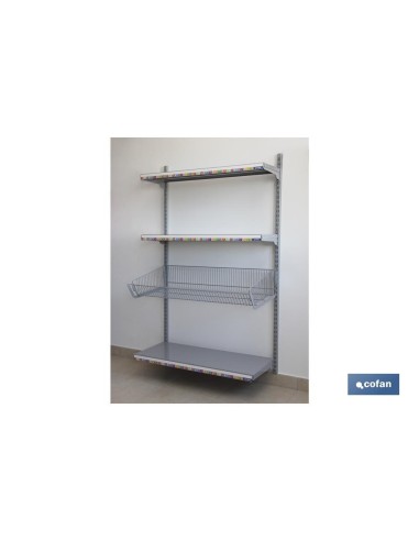 PACK 2 CREMALLERAS PARED PARA ESTANTERÍAS 1608X30X25 MM