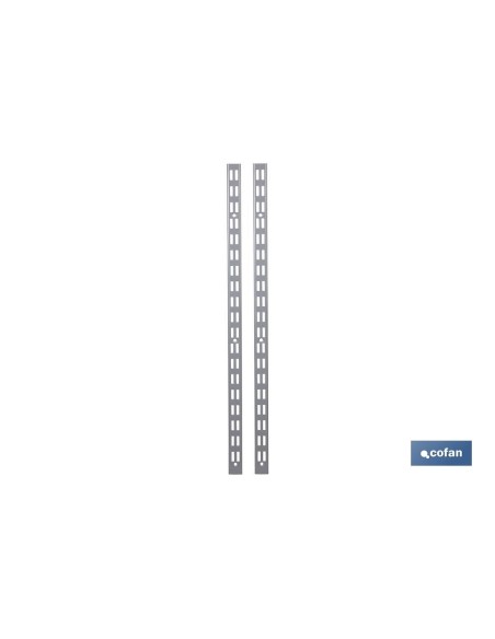 PACK 2 CREMALLERAS PARED PARA ESTANTERÍAS 2136X30X25 MM