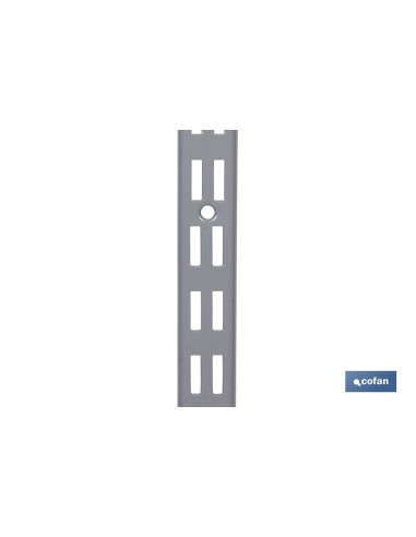PACK 2 CREMALLERAS PARED PARA ESTANTERÍAS 2136X30X25 MM