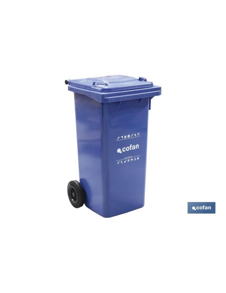 CONTENEDOR 2 RUEDAS 120 LITROS COLOR AZUL