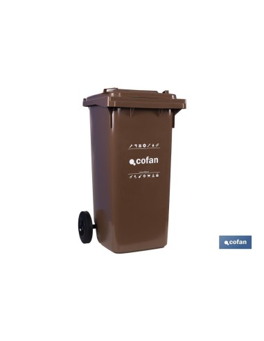 CONTENEDOR 2 RUEDAS 120 LITROS COLOR AMARILLO