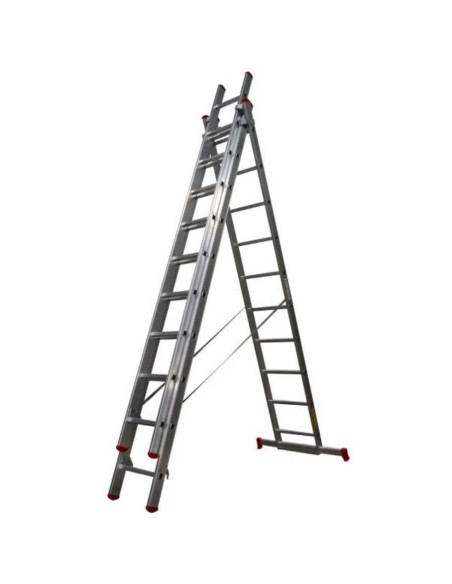 ESCALERA INDUSTRIAL BIGMAT 3 TRAMOS COMBINADA 13 PELDAÚOS (C) LITAN