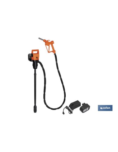 BOMBA ELÉCTRICA + PISTOLA BIDÓN 50/200L RECARGABLE 18.5V