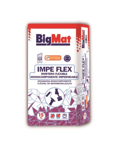 MORTERO BIGMAT IMPE FLEXIBLE GRIS (SACO 15 KG)
