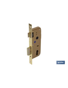 Cerradura Embutir+cerradero D85 E50- Latón (P/Madera)