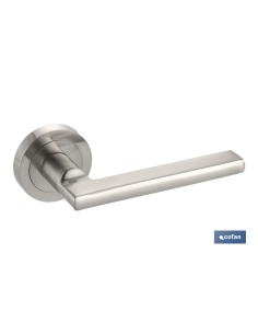 JUEGO MANIVELA ALUMINIO VIENA ROSETA REDONDA NIQUEL
