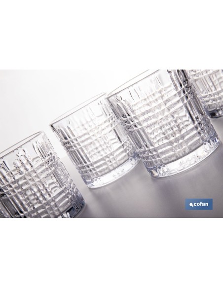 PACK DE 6 UDS VASO CON RELIEVE 27,5 CL