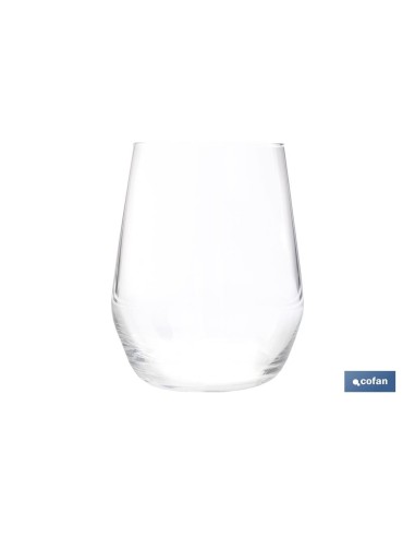 PACK 6 VASOS DE AGUA VIDRIO 38 CL MODELO ÁGATA