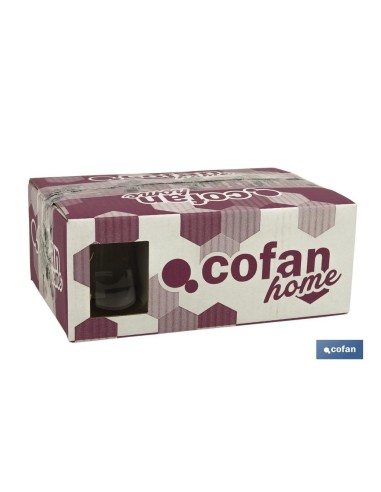 PACK 6 VASOS DE AGUA VIDRIO 38 CL MODELO ÁGATA