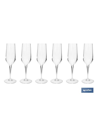 PACK DE 6 COPAS DE CHAMPAGNE 23 CL MODELO ÁGATA