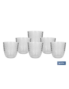 PACK 6 VASOS DE AGUA VIDRIO 29 CL MODELO ÓPALO 2