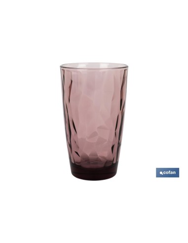 PACK 6 VASOS ALTO VIDRIO 47 CL COLOR PURPURA MODELO JADE