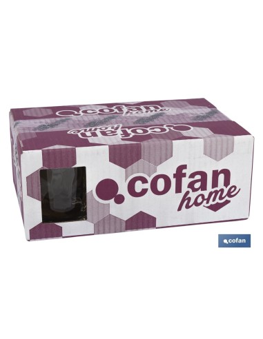 PACK 6 VASOS DE AGUA VIDRIO 30.5 CL MODELO JADE