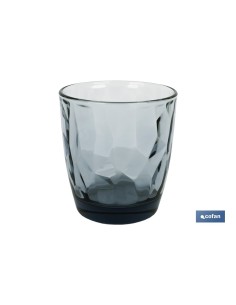 PACK 6 VASOS DE AGUA VIDRIO 30,5 CL COLOR AZUL MODELO JADE