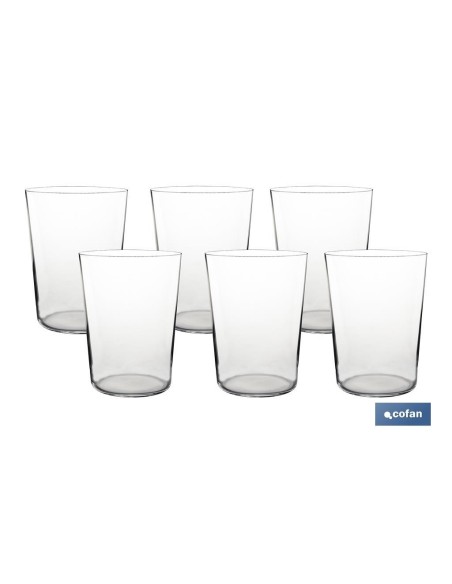 PACK 6 VASOS DE SIDRA CRISTAL FINO BRILLANTE 50 CL