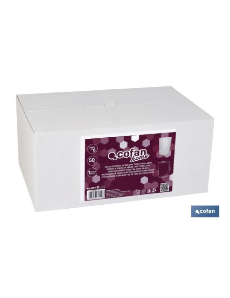 PACK 6 VASOS DE SIDRA CRISTAL FINO BRILLANTE 50 CL