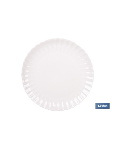 VAJILLA DE PORCELANA EN RELIEVE COLOR BLANCO ESMALTADO 16 PIEZAS