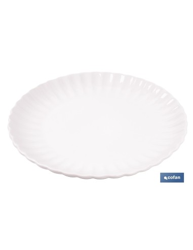 VAJILLA DE PORCELANA EN RELIEVE COLOR BLANCO ESMALTADO 16 PIEZAS