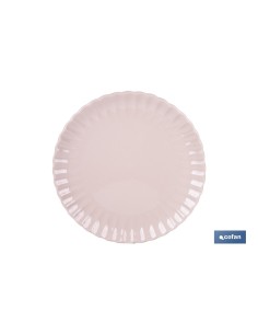 VAJILLA DE PORCELANA EN RELIEVE COLOR ROSA NUDE ESMALTADO 16 PIEZAS 2