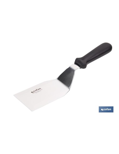 ESPÁTULA ACODADA INOXIDABLE PARA BARBACOA 27,5 X 7,5 CM