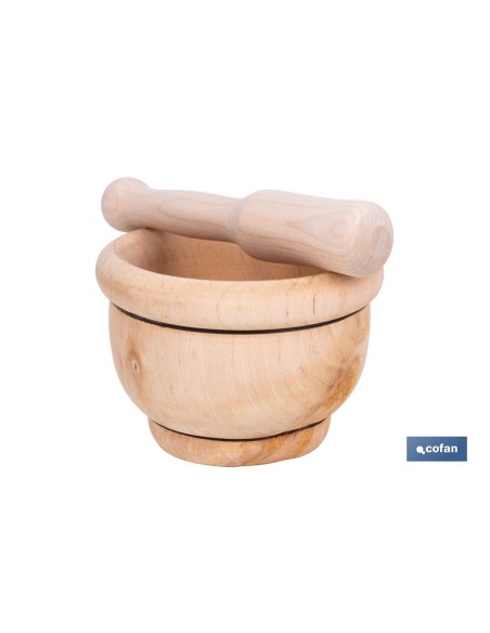 MORTERO DE MADERA CON MAZA Ø14 CM