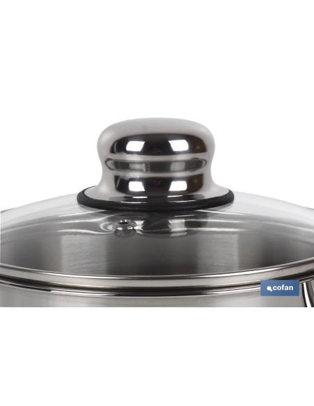 CACEROLA INOX INDUC.3.2L MODELO POLENTA T/ VIDRIO Ø220 MM