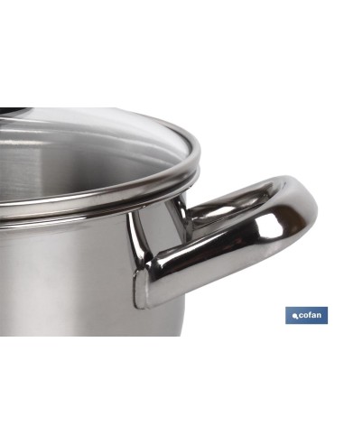 CACEROLA INOX INDUC.3.2L MODELO POLENTA T/ VIDRIO Ø220 MM