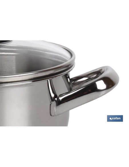 CACEROLA INOX INDUC.3.2L MODELO POLENTA T/ VIDRIO Ø220 MM