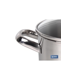 OLLA INOX INDUCCIÓN 8.8 L MOD POLENTA TAPA DE VIDRIO Ø260 MM 2