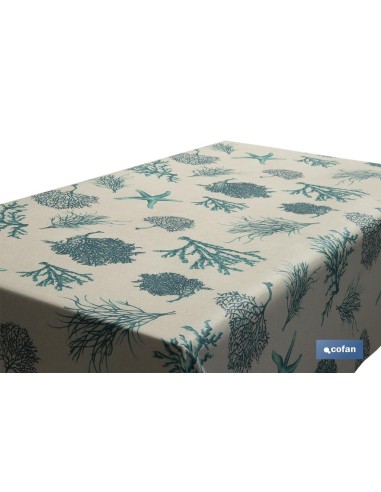 ROLLO MANTEL ANTIMANCHAS RESINADO 1,40 x 20m 50% ALG/50% POL. MAR